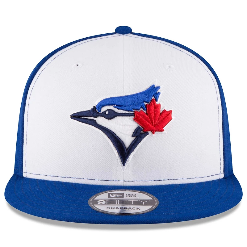 Casquette snapback New Era blanche pour homme, édition spéciale 50e saison des Blue Jays de Toronto (9FIFTY).