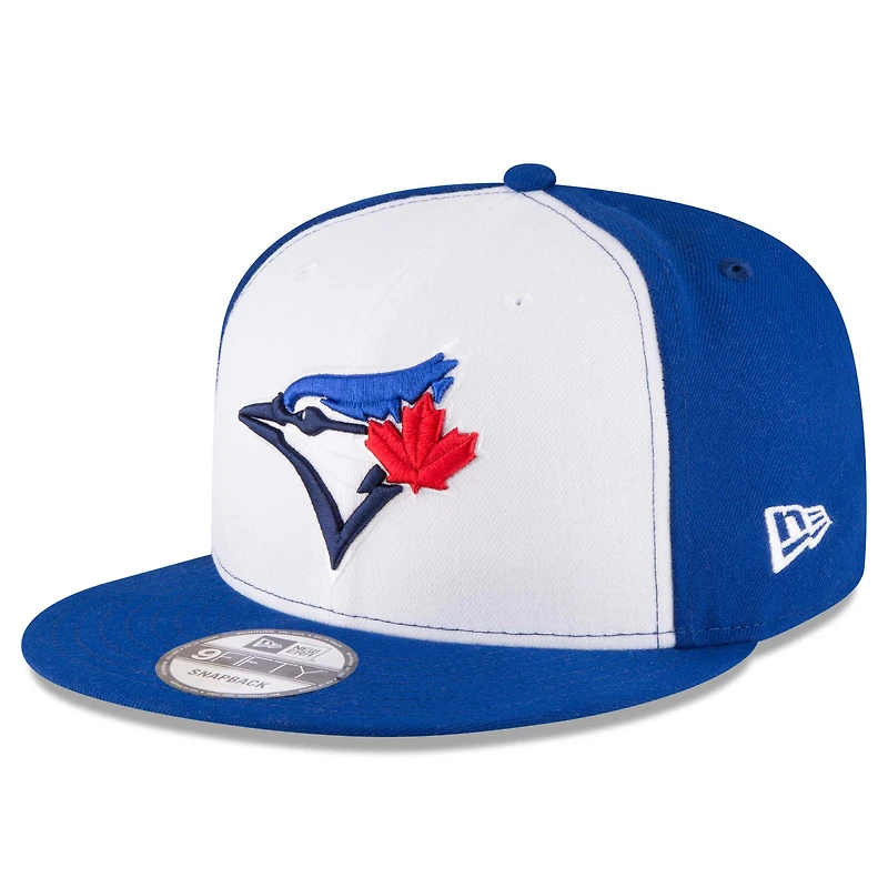 Casquette snapback New Era blanche pour homme, édition spéciale 50e saison des Blue Jays de Toronto (9FIFTY).