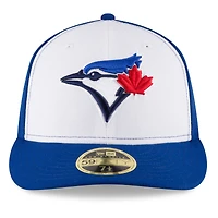 Men's New Era White Toronto Blue Jays 50th Season On-Field Low Profile 59FIFTY Fitted Hat
