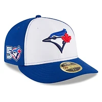 Men's New Era White Toronto Blue Jays 50th Season On-Field Low Profile 59FIFTY Fitted Hat