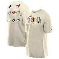 Men's New Era  White Toronto Blue Jays Randsom Note Oversized T-Shirt