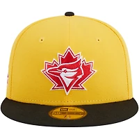 Casquette ajustée 59FIFTY grillée des Blue Jays de Toronto New Era jaune/noir pour homme