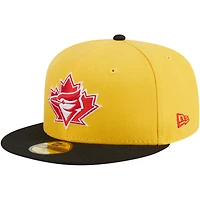 Casquette ajustée 59FIFTY grillée des Blue Jays de Toronto New Era jaune/noir pour homme