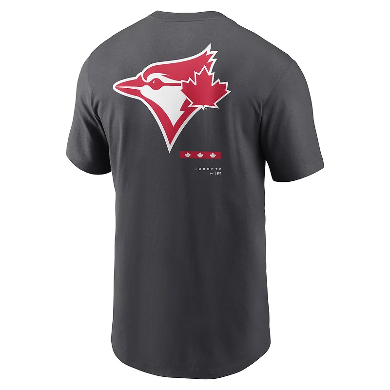 T-shirt de la fête du Canada Toronto Blue Jays Nike anthracite pour homme