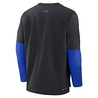 T-shirt Nike noir à manches longues pour homme, collection authentique City Connect, léger et performant, des Blue Jays de Toronto
