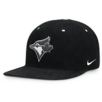 Casquette Nike Toronto Blue Jays Pro Performance en velours côtelé noir pour homme