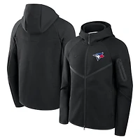 Men's Nike Black Toronto Blue Jays Tech Fleece Raglan Full-Zip Windrunner Hoodie