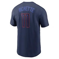T-shirt avec nom et numéro Nike Bo Bichette pour hommes, bleu marine, Toronto Blue Jays 2024 City Connect