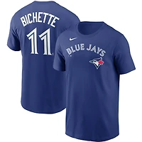T-shirt avec nom et numéro Nike Bo Bichette Royal des Blue Jays de Toronto pour hommes