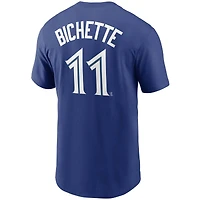 T-shirt avec nom et numéro Nike Bo Bichette Royal des Blue Jays de Toronto pour hommes