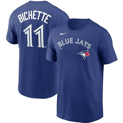 T-shirt avec nom et numéro Nike Bo Bichette Royal des Blue Jays de Toronto pour hommes