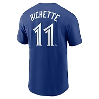 T-shirt avec nom et numéro Nike Bo Bichette Royal des Blue Jays de Toronto pour hommes