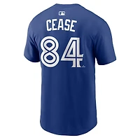 T-shirt Nike Dylan Cease Royal Toronto Blue Jays pour homme, avec nom et numéro