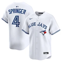 Maillot de joueur Nike George Springer blanc Toronto Blue Jays à domicile en édition limitée pour homme