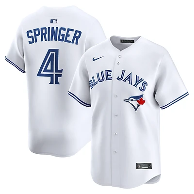 Maillot de joueur Nike George Springer blanc Toronto Blue Jays à domicile en édition limitée pour homme