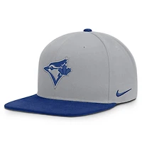 Men's Nike Gray/Royal Toronto Blue Jays Primetime Pro Dri-FIT Snapback Hat