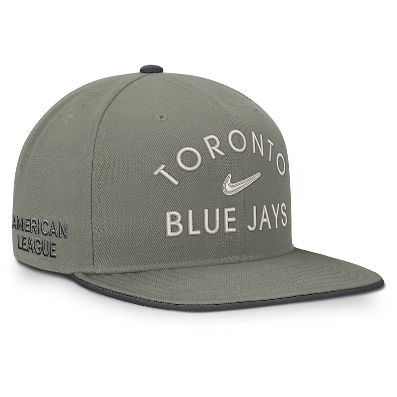 Men's Nike Gray Toronto Blue Jays Pro Dri-FIT Snapback Hat