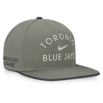 Men's Nike Gray Toronto Blue Jays Pro Dri-FIT Snapback Hat