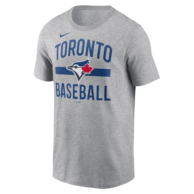 T-shirt Nike Heather Charcoal pour homme des Blue Jays de Toronto