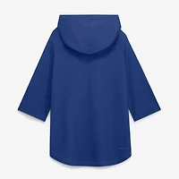 Men's Nike Heather Gray/Royal Toronto Blue Jays Authentic Collection Flux Dri-FIT Raglan 3/4-Sleeve Hooded T-Shirt