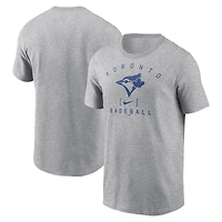 T-shirt Nike gris chiné pour hommes des Blue Jays de Toronto Home Team Athletic Arch