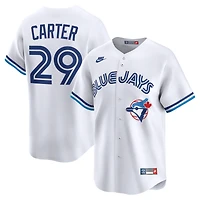 Maillot domicile Nike Joe Carter blanc des Blue Jays de Toronto, collection Cooperstown, édition limitée pour homme