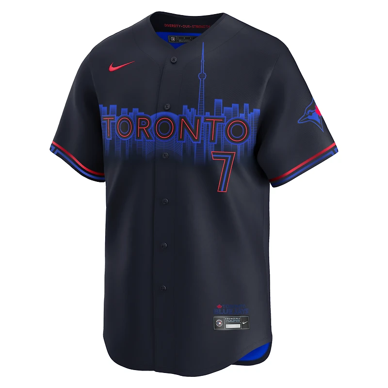 Men's Nike Kazuma Okamoto Navy Toronto Blue Jays City Connect Limited Jersey