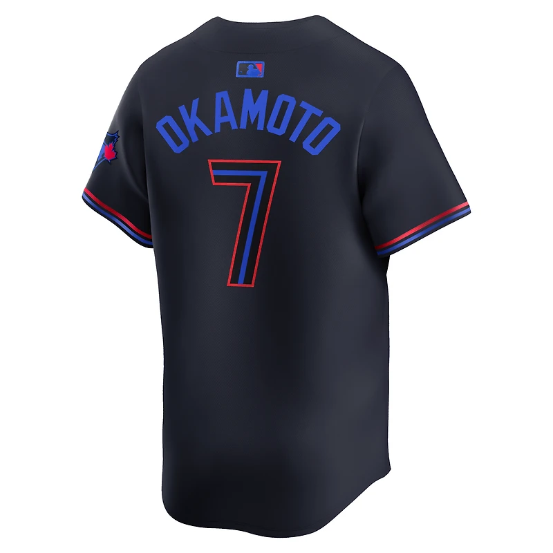 Men's Nike Kazuma Okamoto Navy Toronto Blue Jays City Connect Limited Jersey