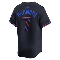 Men's Nike Kazuma Okamoto Navy Toronto Blue Jays City Connect Limited Jersey