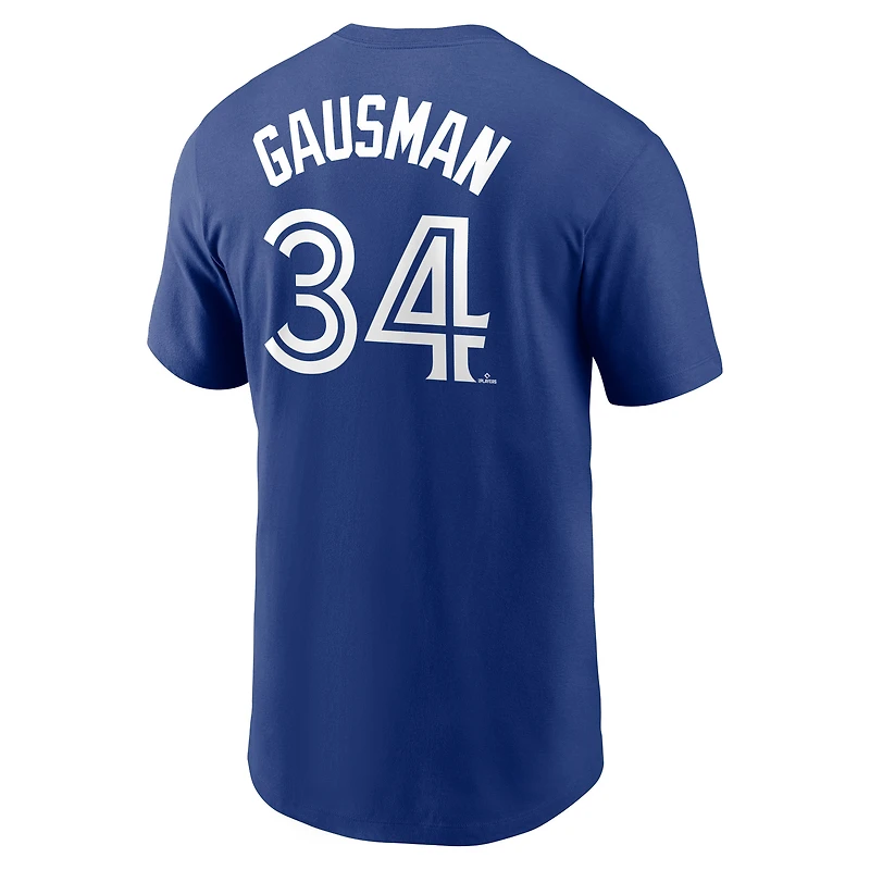 Men's Nike Kevin Gausman Navy Toronto Blue Jays Name & Number T-Shirt