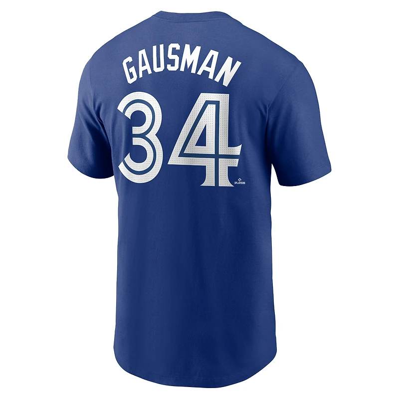 Men's  Nike Kevin Gausman Royal Toronto Blue Jays Name & Number T-Shirt