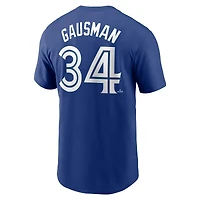 Men's  Nike Kevin Gausman Royal Toronto Blue Jays Name & Number T-Shirt