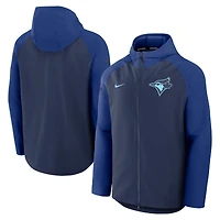 Men's Nike Navy/Royal Toronto Blue Jays Authentic Collection Performance Raglan Full-Zip Jacket