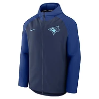 Men's Nike Navy/Royal Toronto Blue Jays Authentic Collection Performance Raglan Full-Zip Jacket