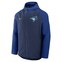 Veste Nike bleu marine/bleu royal Toronto Blue Jays Authentic Collection Raglan Performance entièrement zippée pour homme