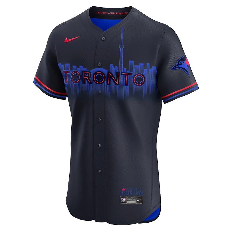 Men's Nike Navy Toronto Blue Jays 2024 City Connect Elite Jersey