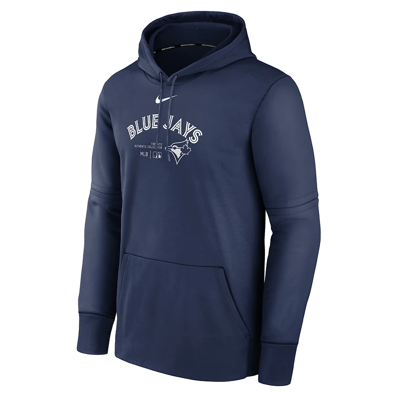 Sweat à capuche Performance Nike pour hommes, bleu marine, Toronto Blue Jays Authentic Collection