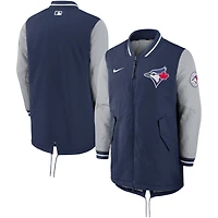 Veste entièrement zippée Nike bleu marine Toronto Blue Jays Dugout Performance pour hommes
