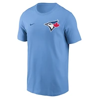 T-shirt Nike Blue Jays de Toronto bleu poudre pour homme, 2 coups sûrs