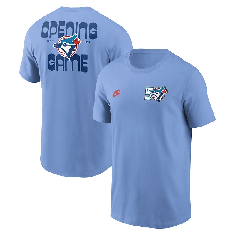 Men's Nike Powder Blue Toronto Jays 50th Season Opening Game T-Shirt