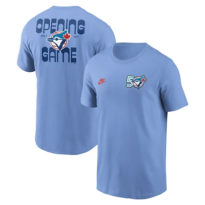 T-shirt Nike bleu poudré pour homme, match d'ouverture de la 50e saison des Blue Jays Toronto