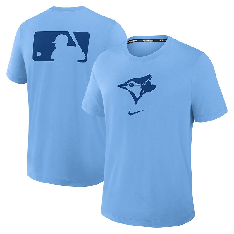 Men's Nike Powder Blue Toronto Jays Authentic Collection Early Work Tri-Blend Dri-FIT T-Shirt