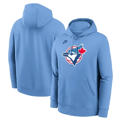 Men's Nike Powder Blue Toronto Jays Cooperstown Collection Logo Club Hoodie