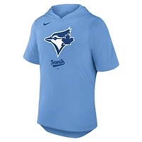Men's Nike Powder Blue Toronto Jays Tri-Blend Hoodie T-Shirt
