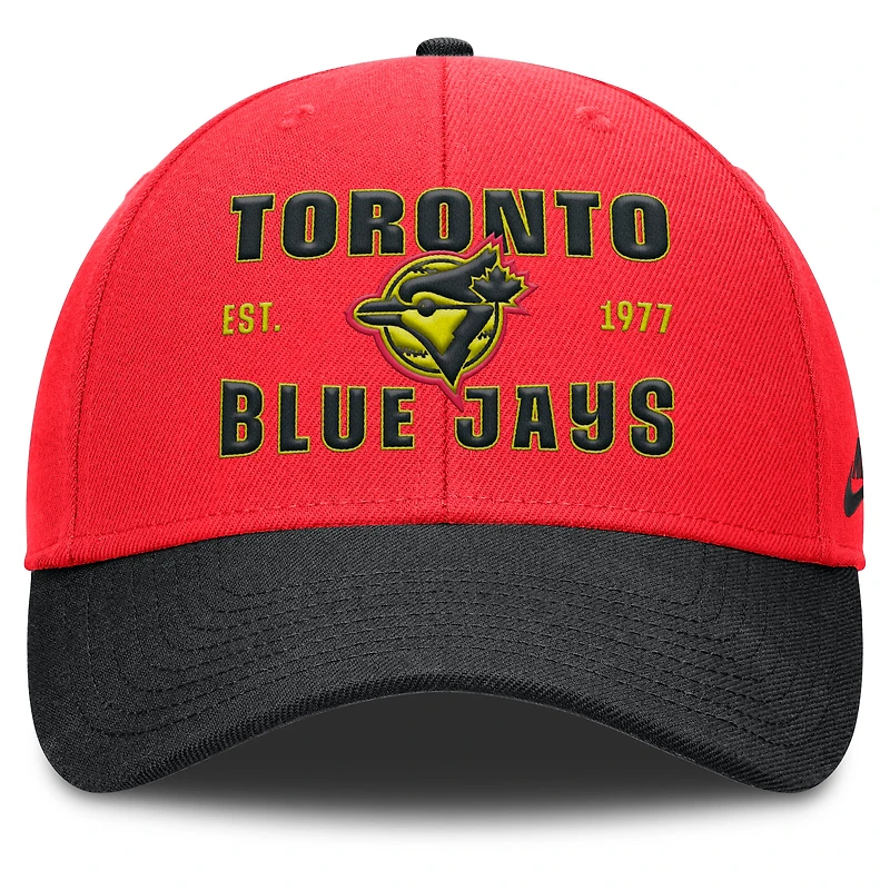 Men's Nike Red/Black Toronto Blue Jays Rise Neon Performance Adjustable Hat