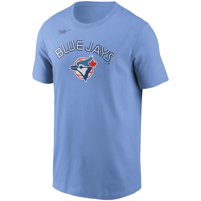 T-shirt avec nom et numéro de la collection Cooperstown des Blue Jays Toronto, bleu poudre Nike Roberto Alomar pour hommes