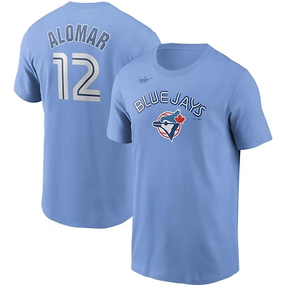 Men's Nike Roberto Alomar Powder Blue Toronto Jays Cooperstown Collection Name & Number T-Shirt
