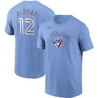 T-shirt avec nom et numéro de la collection Cooperstown des Blue Jays Toronto, bleu poudre Nike Roberto Alomar pour hommes