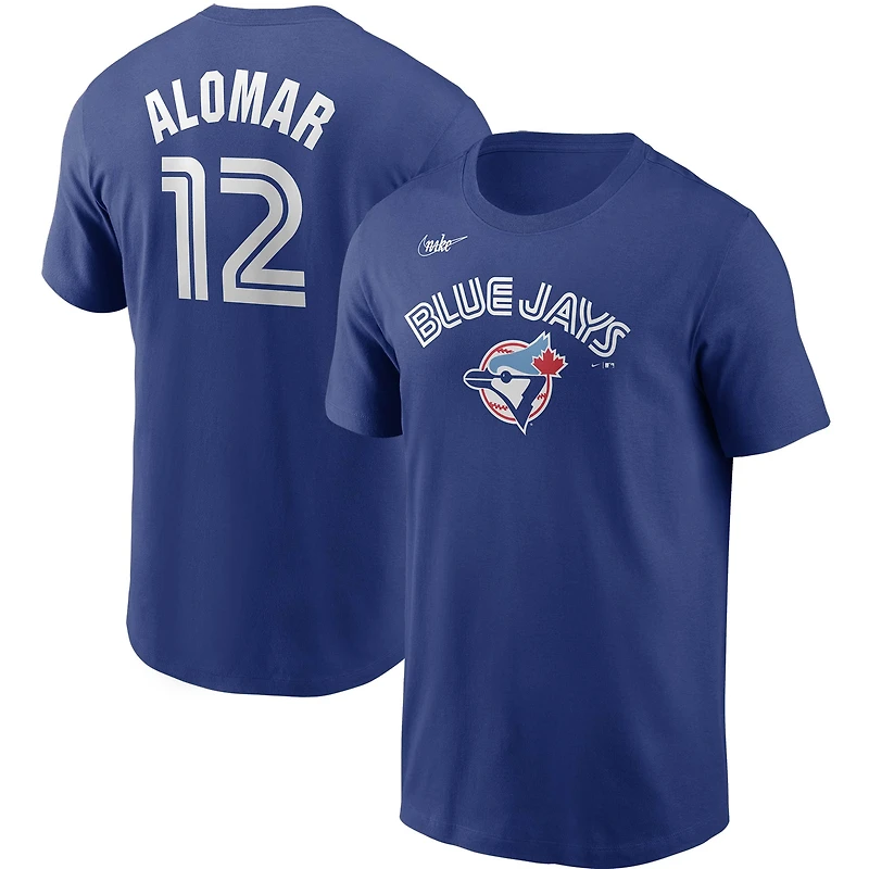 Men's Nike Roberto Alomar Royal Toronto Blue Jays Cooperstown Collection Name & Number T-Shirt