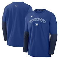 Men's Nike Royal/Navy Toronto Blue Jays Authentic Collection Player Dri-FIT Lightweight Pullover